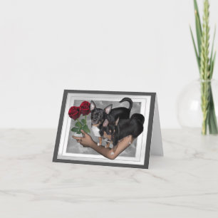 Chihuahua Roses Love Card