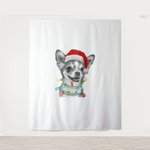 Chihuahua Santa Christmas Tree Lights Xmas Boys Do Tapestry