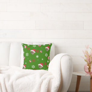 Chihuahua Santa Hat Christmas Cushion