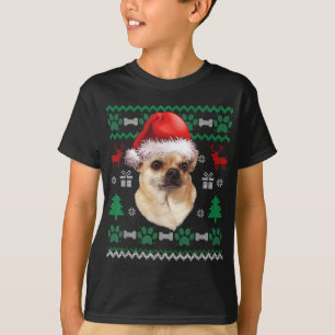 Chihuahua Santa Hat Christmas Ugly Sweater Pajama