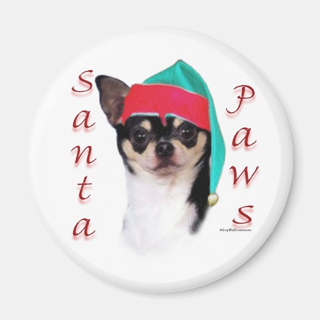 Chihuahua Santa Paws Magnet (Front)