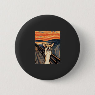 Chihuahua Scream Expressionist Dog Art_1 6 Cm Round Badge