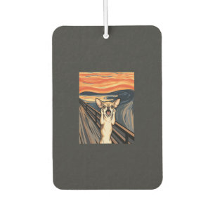 Chihuahua Scream Expressionist Dog Art_1 Car Air Freshener