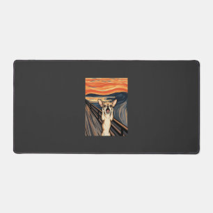 Chihuahua Scream Expressionist Dog Art_1 Desk Mat