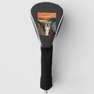 Chihuahua Scream Expressionist Dog Art_1 Golf Head Cover