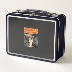 Chihuahua Scream Expressionist Dog Art_1 Metal Lunch Box