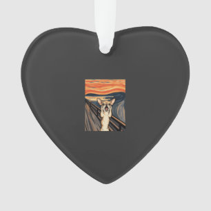 Chihuahua Scream Expressionist Dog Art_1 Ornament