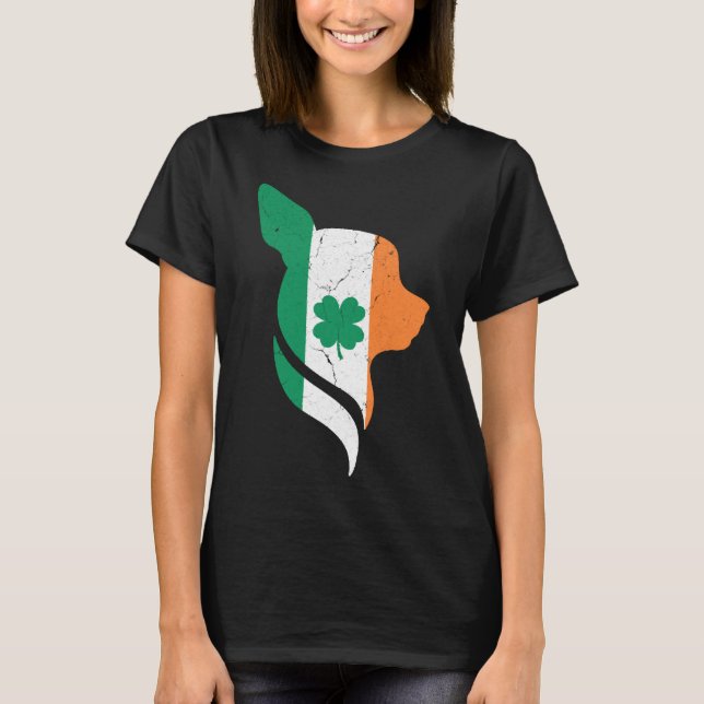 Chihuahua Shamrock C St Patricks Day T-Shirt (Front)