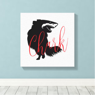 Chihuahua + Shark = Chark Canvas Print