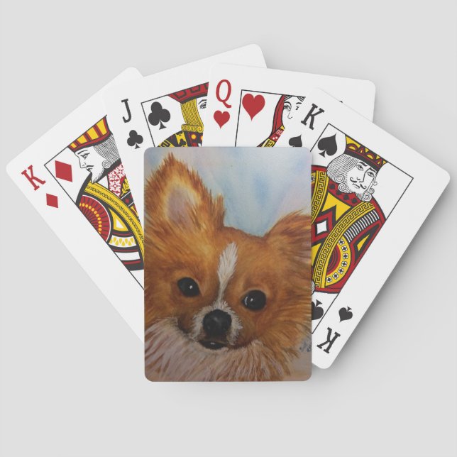 CHIHUAHUA SHIH TZU MIX PLAYING CARDS (Back)