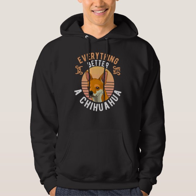 Chihuahua Short Hair Dog Owner Hoodie (Front)