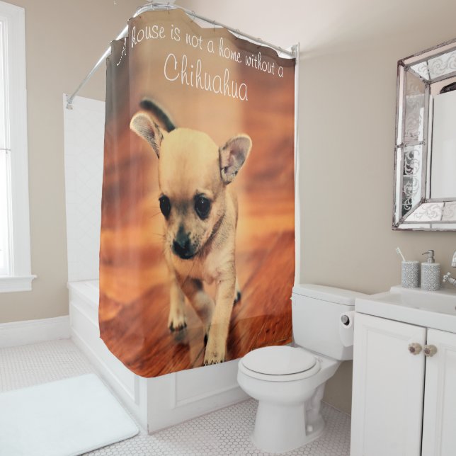 Chihuahua Shower Curtain Add Photo (In Situ)
