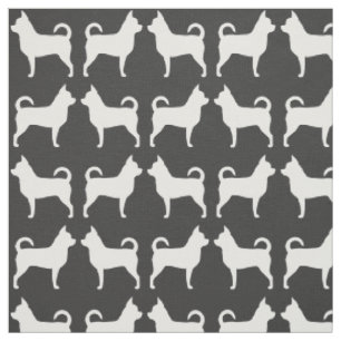 Chihuahua Silhouettes Pattern Fabric