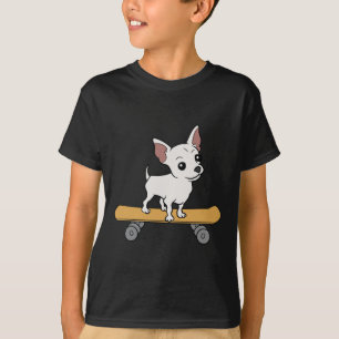 Chihuahua Skateboard Cute Chihuahua Skateboarding  T-Shirt