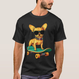 Chihuahua Skateboard Long Sleeve T-Shirt