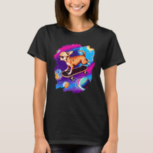Chihuahua Skateboarding Outer Space Retro Vintage  T-Shirt