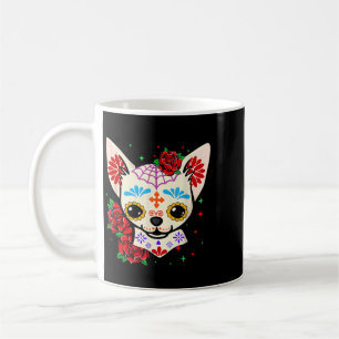 Chihuahua Skulls Day Of The Dead Sugar Skull Dog Coffee Mug