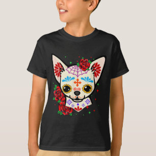 Chihuahua Skulls Day Of The Dead Sugar Skull Dog T-Shirt