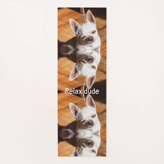 Chihuahua sleepy squint relax dude Photo Yoga Mat (Front)