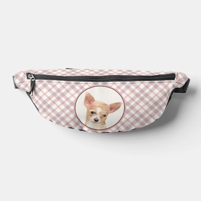Chihuahua Smooth Coat Painting Original Dog Art Bum Bags (Lay Down)