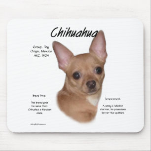 Chihuahua (smooth) History Design Mouse Mat