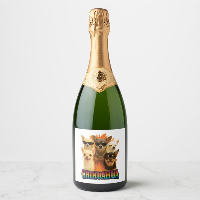 Chihuahua    sparkling wine label (Front)