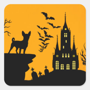 Chihuahua square sticker