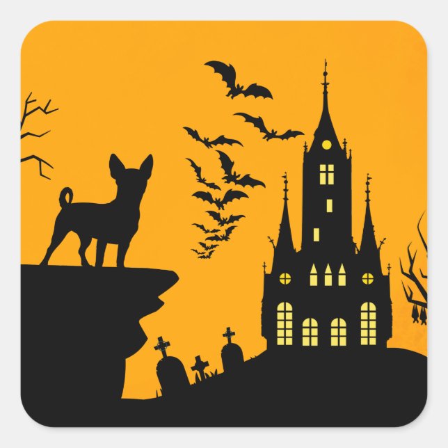 Chihuahua         square sticker (Front)