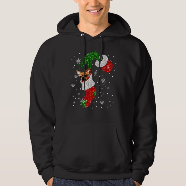 Chihuahua Stolen Christmas Animal Cute Snow Festiv Hoodie (Front)