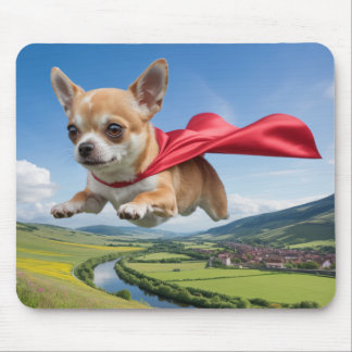 Chihuahua Superhero Mousepad