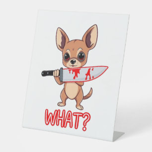 Chihuahua Sweet Little Pup Pedestal Sign