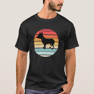 Chihuahua Tailless Dog Retro Vintage Silhouette Br T-Shirt