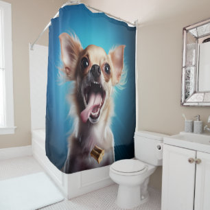 Chihuahua Treat Action Shower Curtain