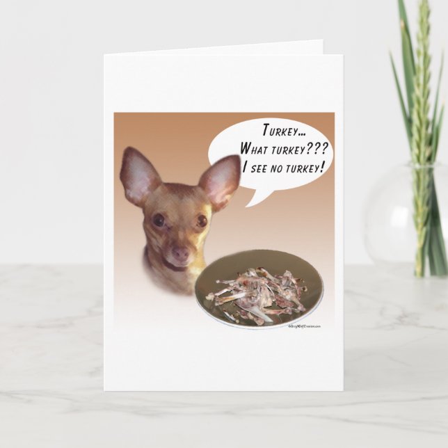 Chihuahua Turkey Holiday Card (Front)
