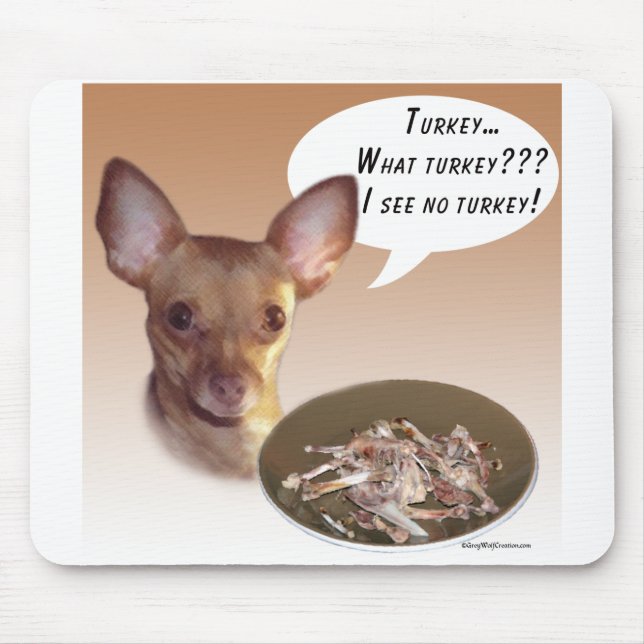 Chihuahua Turkey Mouse Mat (Front)