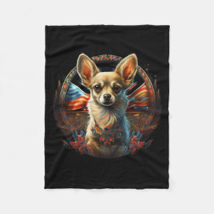 Chihuahua Ukraine Peace And Love Flag Help Dog Sup Fleece Blanket