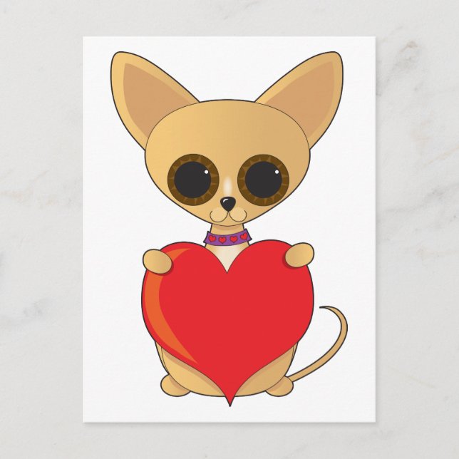 chihuahua valentineChihuahua Valentine Holiday Postcard (Front)