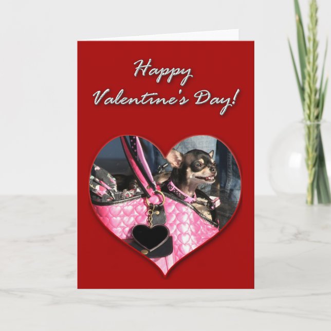 Chihuahua Valentines Day Card (Front)