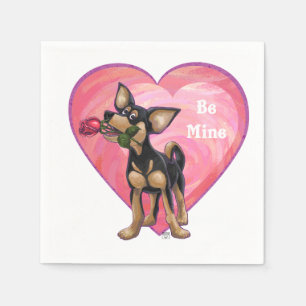 Chihuahua Valentine's Day Napkin