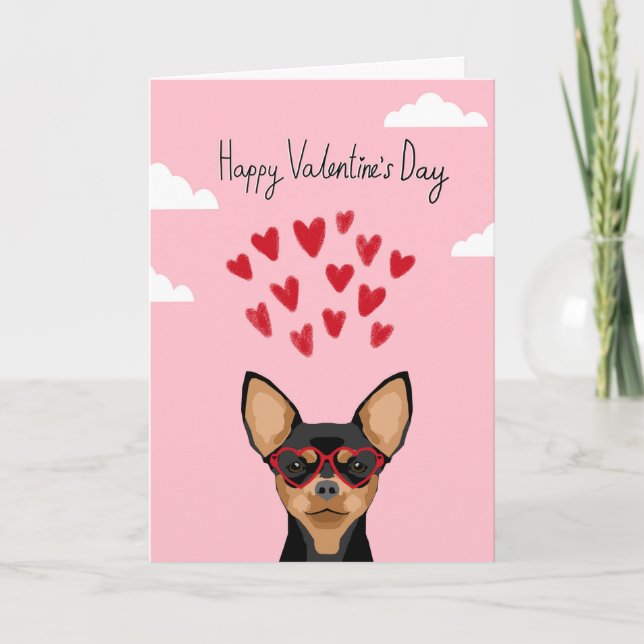 Chihuahua Valentines Love Card (Front)