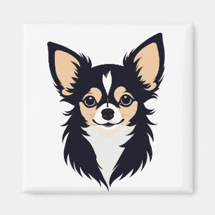 Chihuahua Vector Art Animal Modern Urban Graphic Magnet