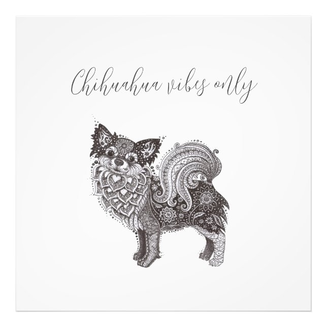 Chihuahua Vibes Premium Satin Photo Paper Print (Front)