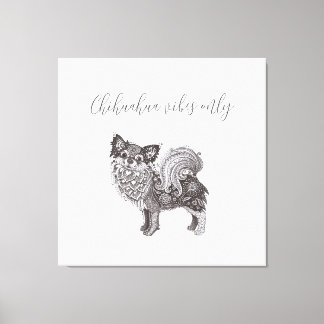 Chihuahua Vibes Premium Wrapped Canvas Art