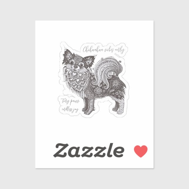 Chihuahua Vibes Vinyl Sticker (Sheet)