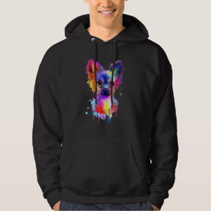 Chihuahua Watercolor Painting Art Hoodie