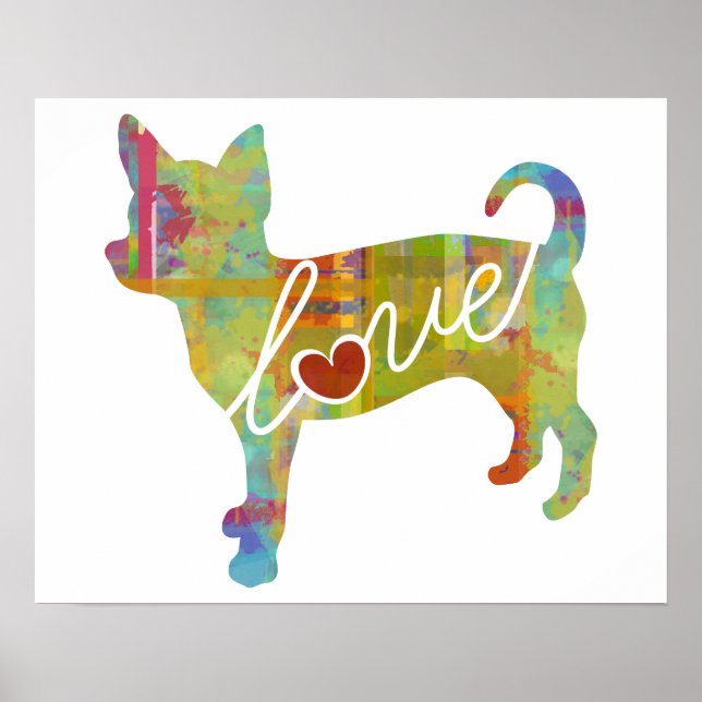 Chihuahua Watercolor Poster (Front)