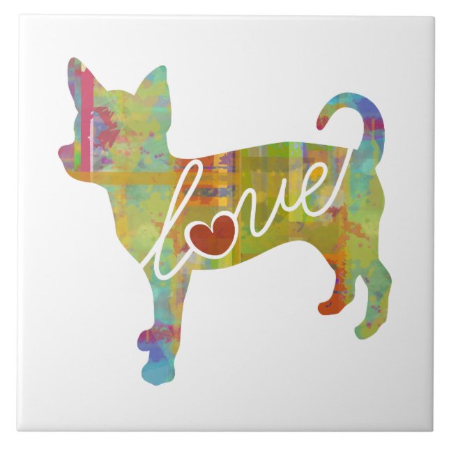 Chihuahua Watercolor Tile (Front)