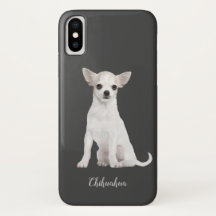 Chihuahua Watercolor White Dog
