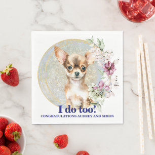 Chihuahua Wedding Napkins With Dogs Photo