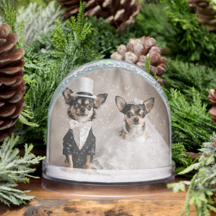 Chihuahua Wedding Snow Globe Gift